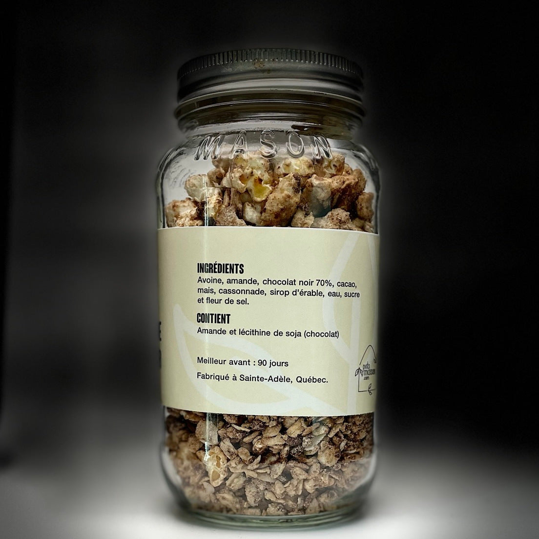 Granola Popcorn, amande et chocolat