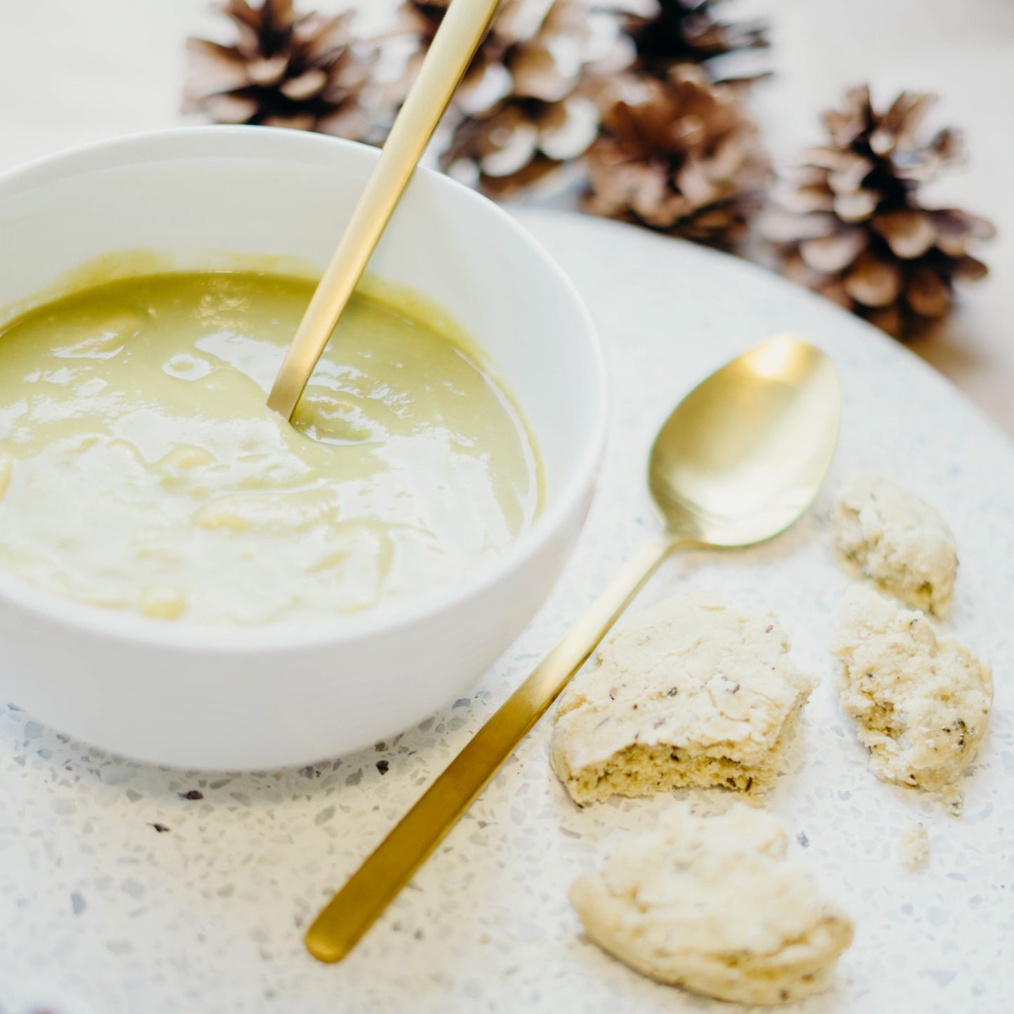 Potage zucchini-brocoli
