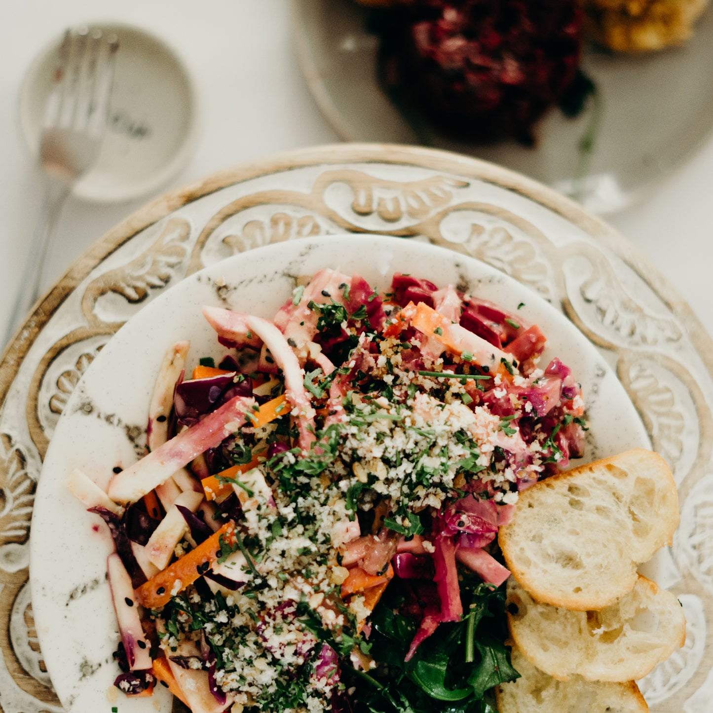 Salade repas de céleri-rave