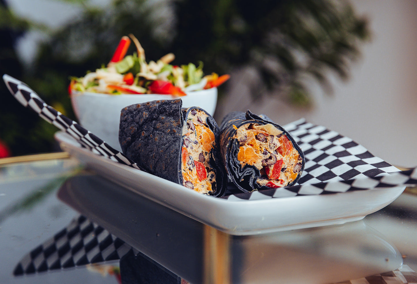 Wrap burritos fèves noires et patates douces