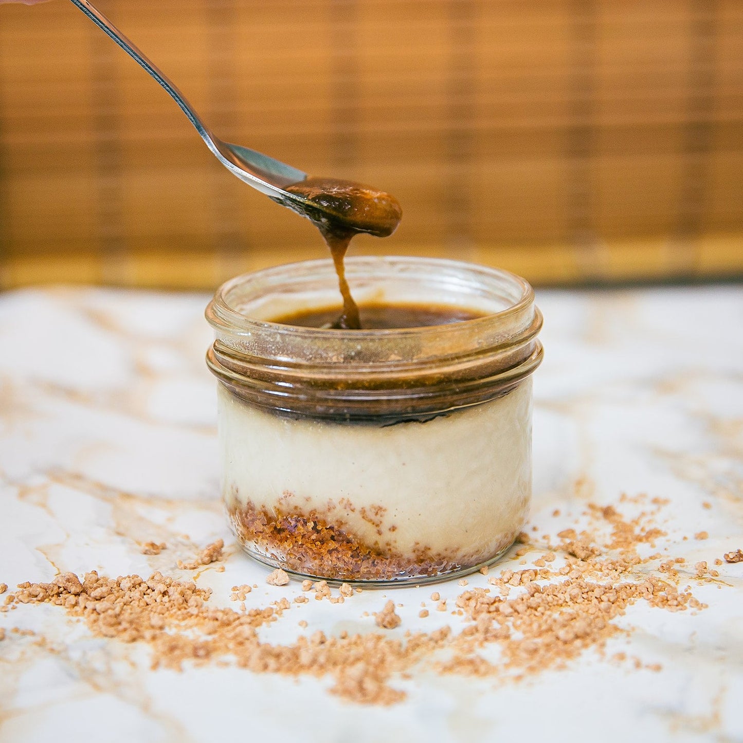 Gâteau faumage au caramel