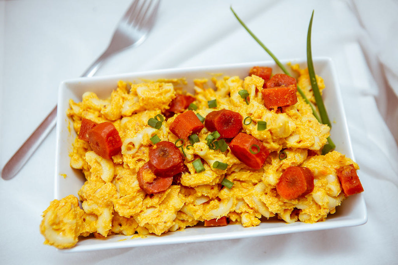 Smoked carrot mac n' cheese