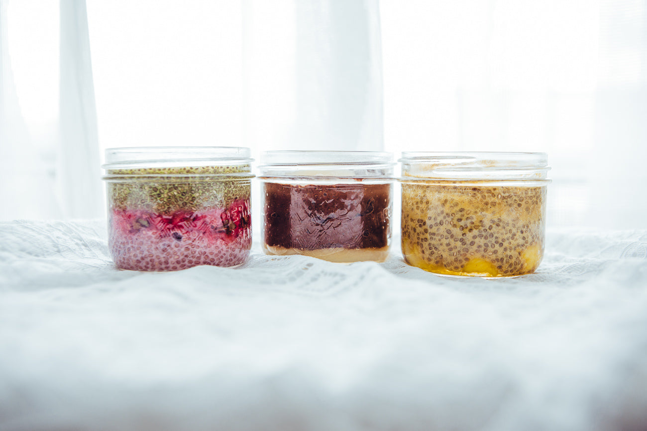 Parfait de chia, framboise et menthe