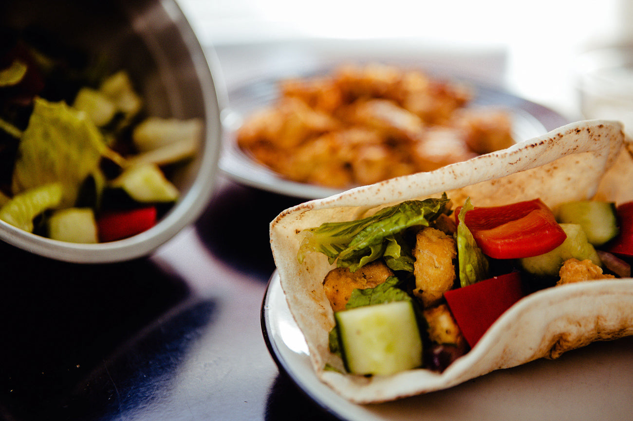 Bol gyros de tofu à la grecque
