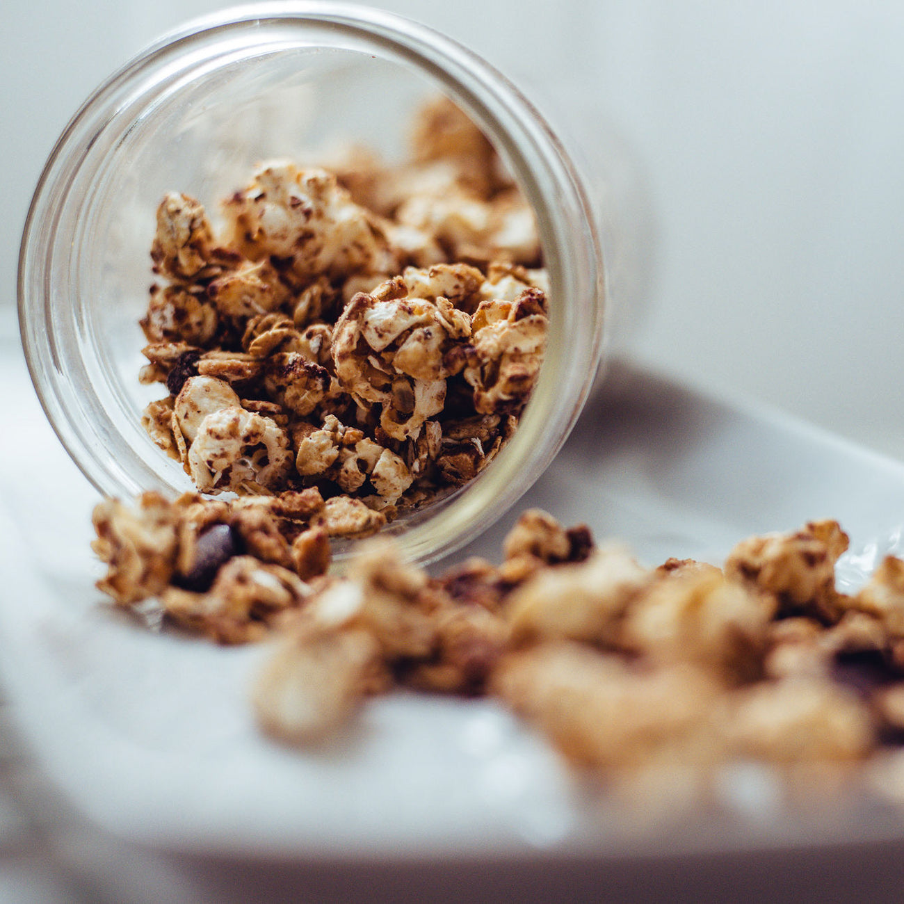 Granola Popcorn, amande et chocolat