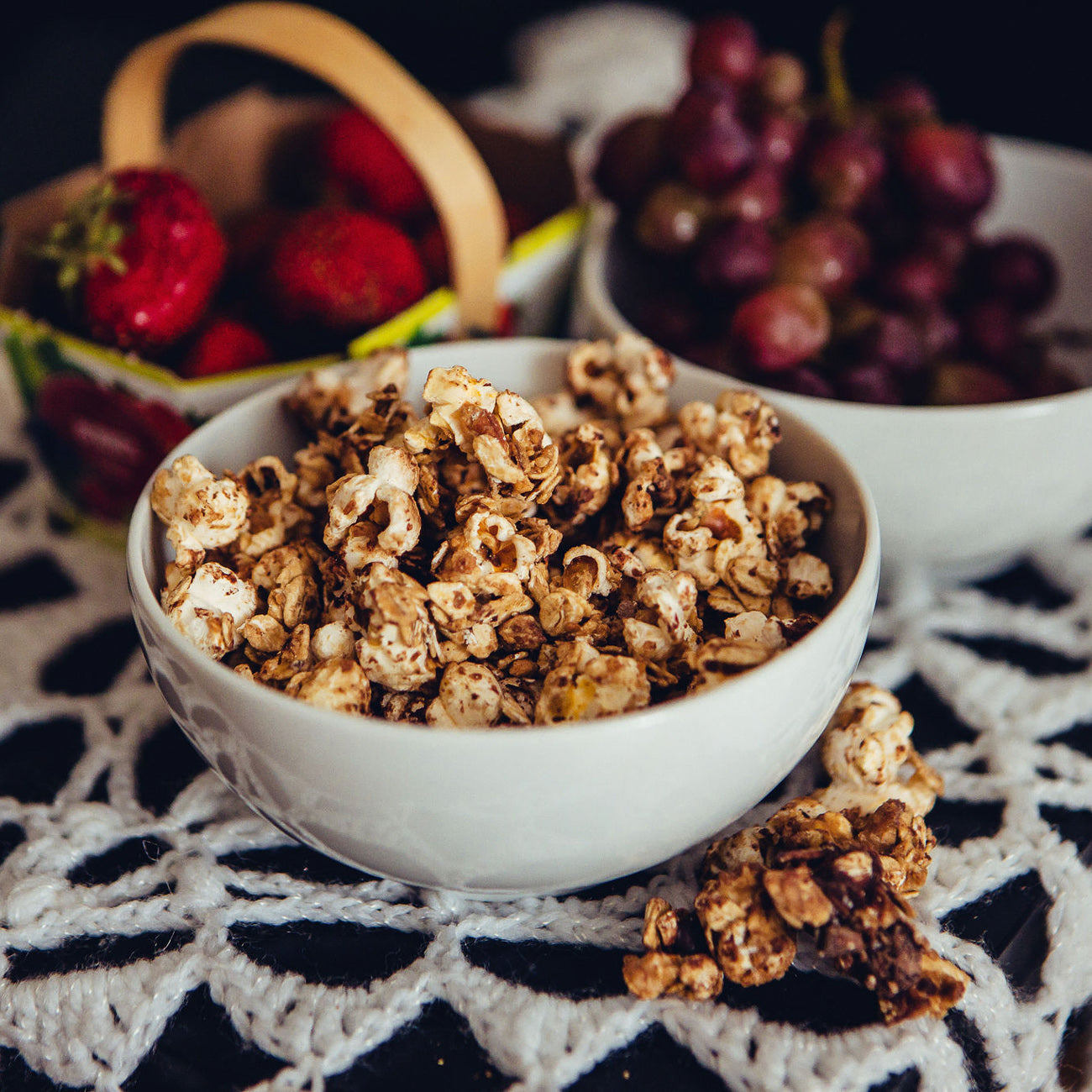 Granola Popcorn, amande et chocolat