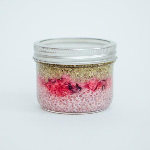 Parfait de chia, framboise et menthe