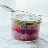 Parfait de chia, framboise et menthe